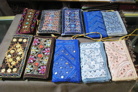 Buy Maroon Indian Handicraft Embroidered Clutch bag Online at  Unnatisilks.com|UB4